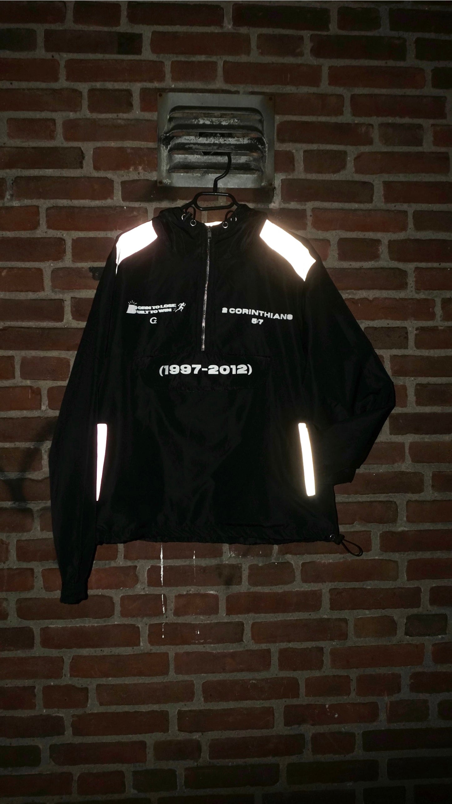 Faith Over Sight Reflective Windbreaker (Black)