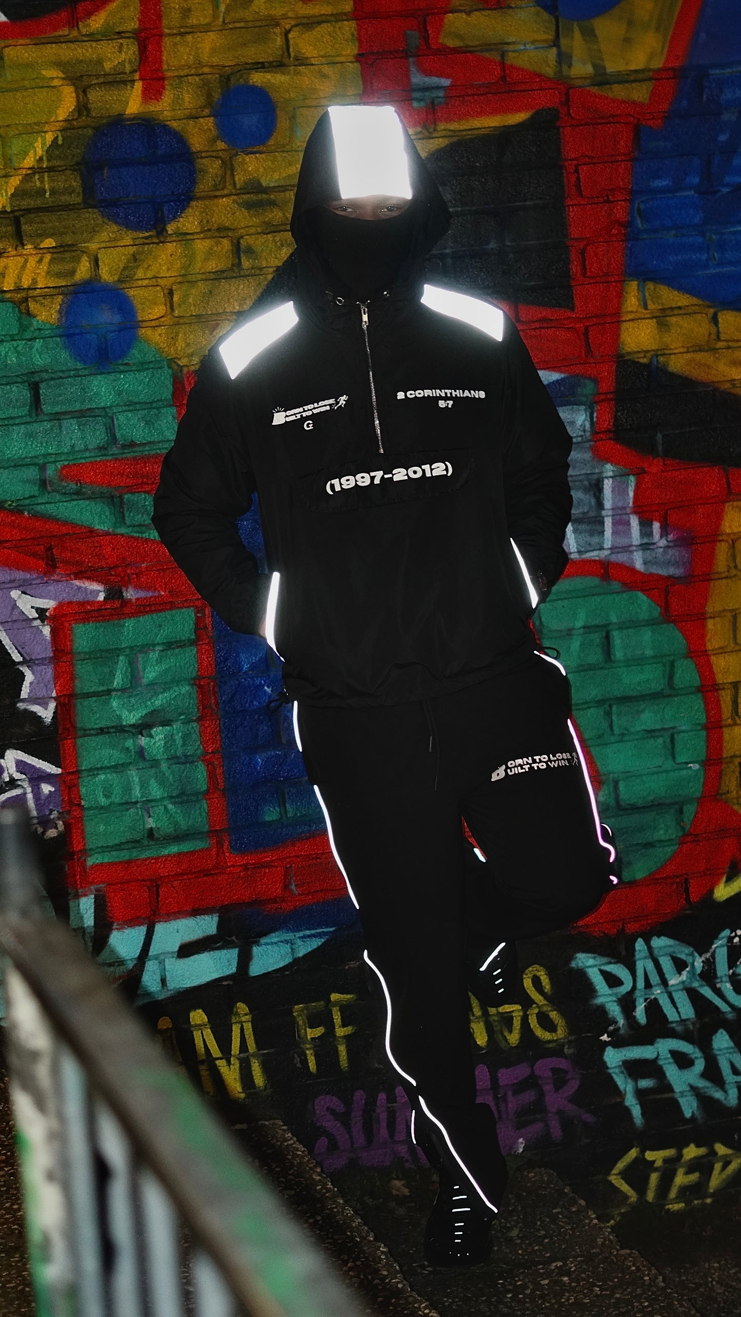 FAITH IN MOTION Windbreaker Set (Black)