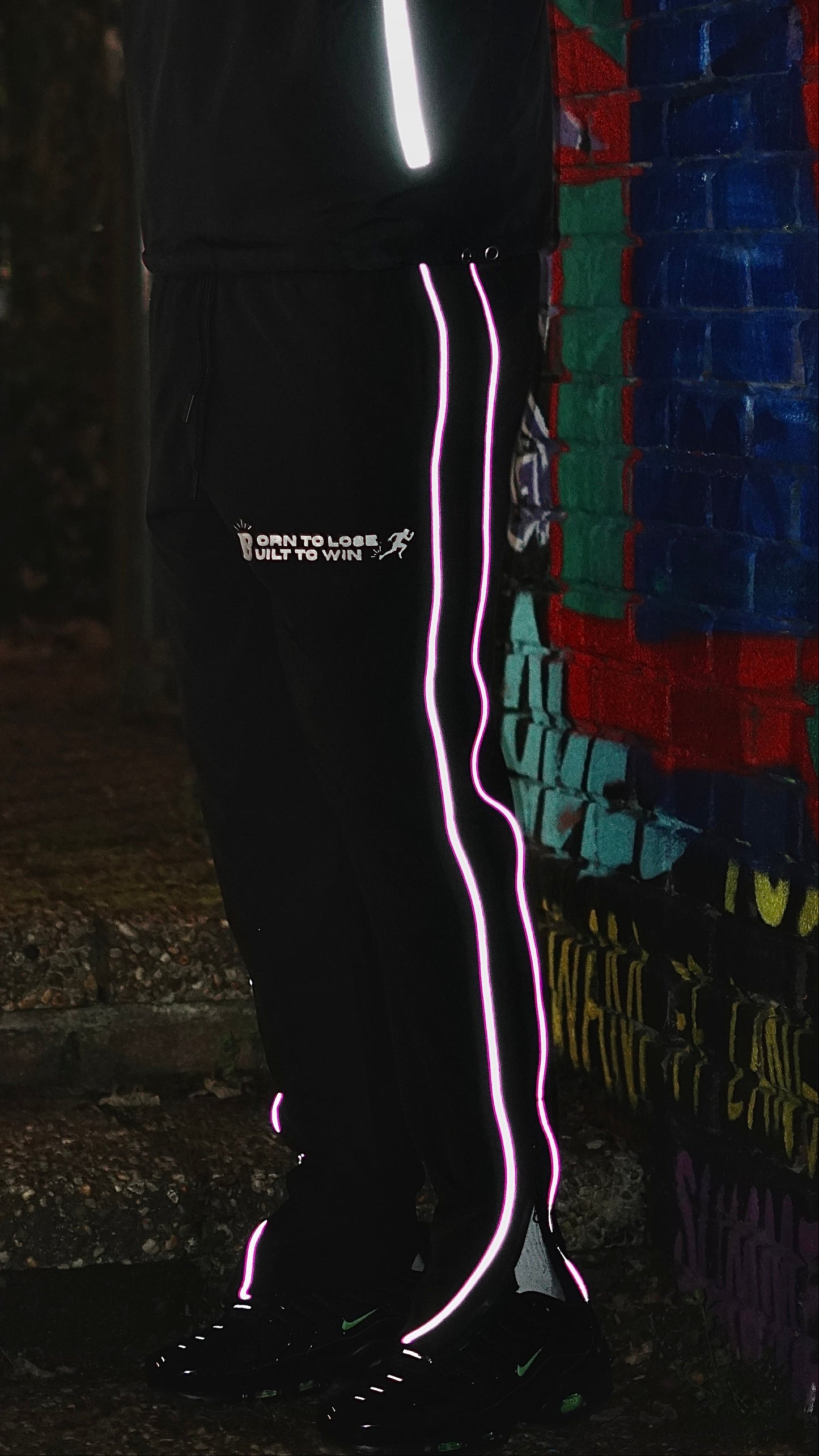 Reflective Performance Track Pants (Black)