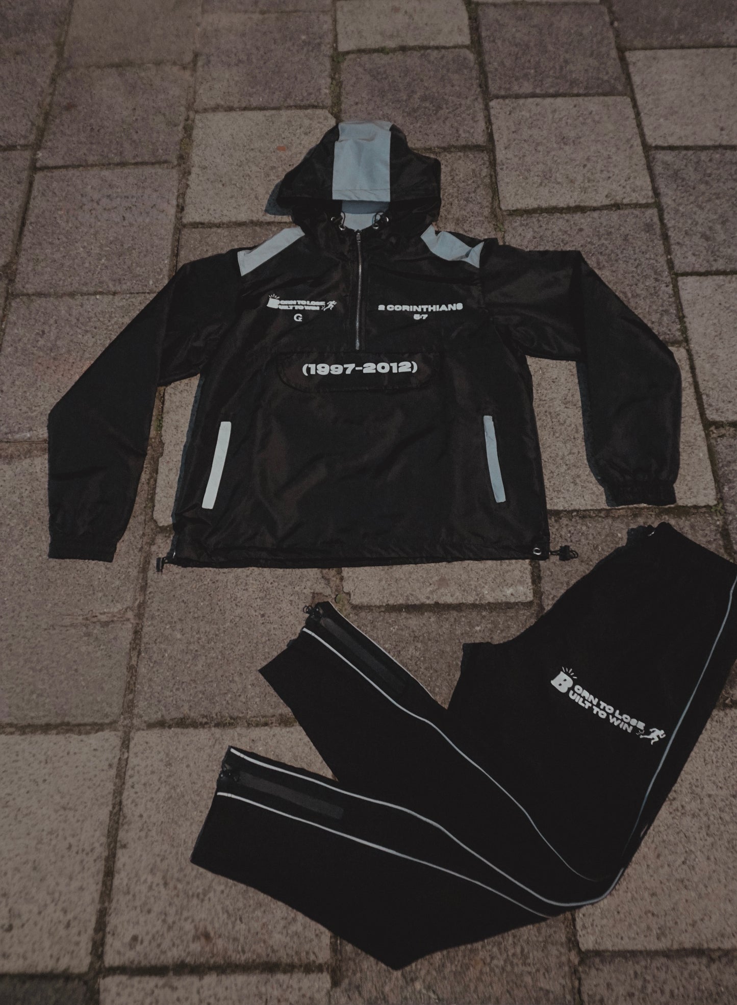 FAITH IN MOTION Windbreaker Set (Black)